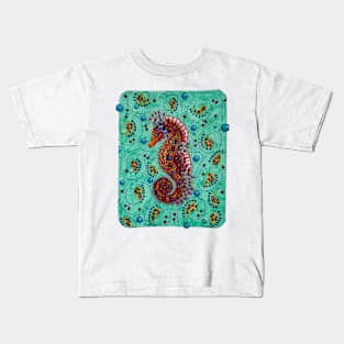 Paisley seahorse Kids T-Shirt